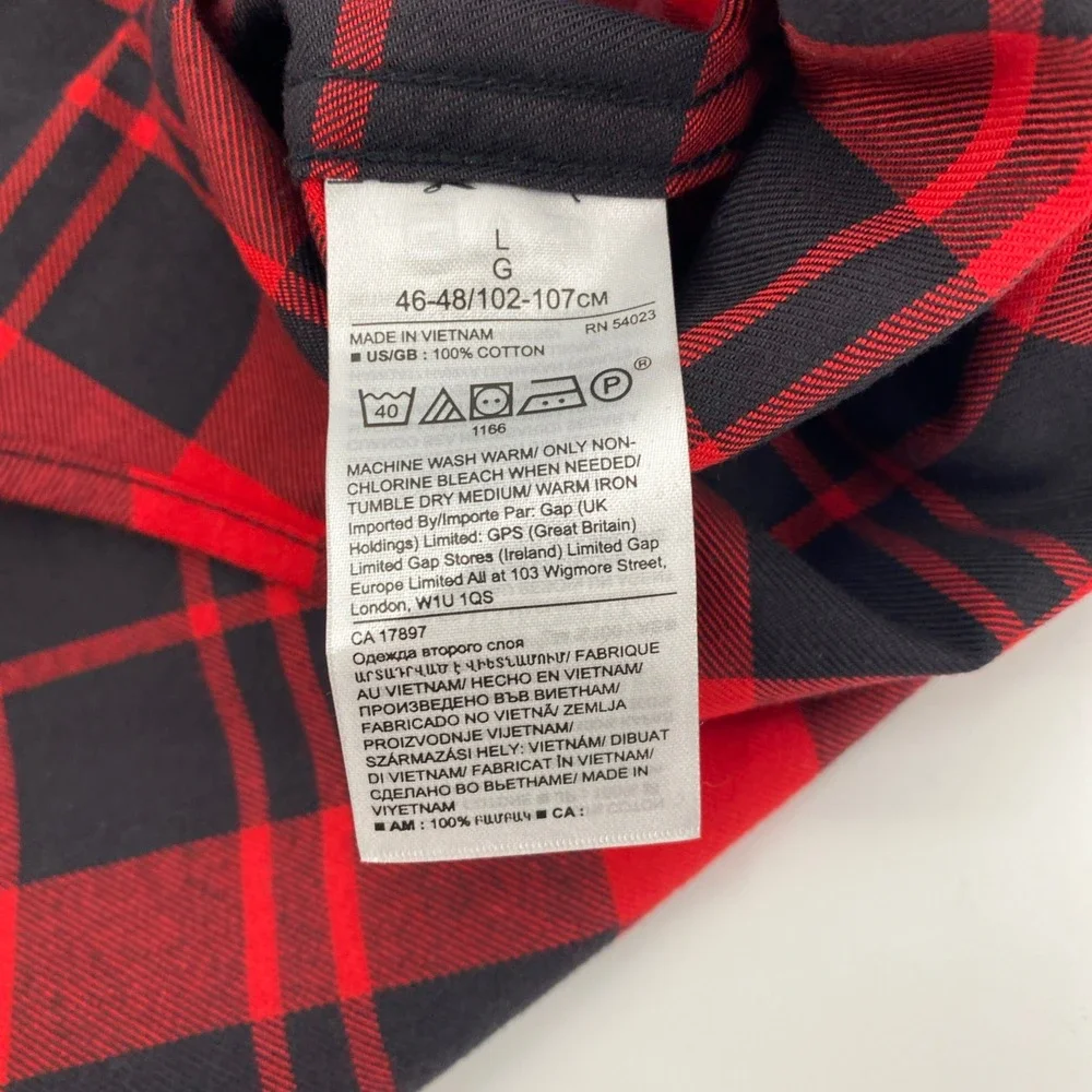 NEW Banana Republic Luxe Flannel‎ Shirt Mens Large Buffalo Plaid Untucked Rugged